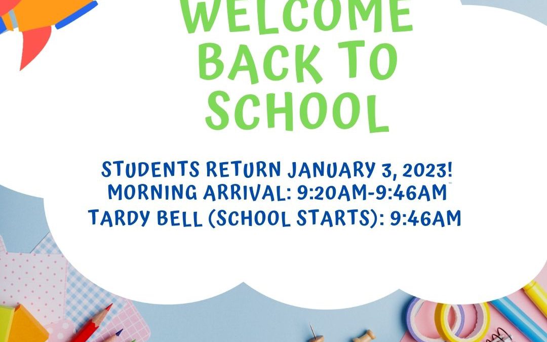 Welcome Back for the Second Semester